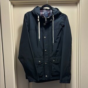 GAP Dark Blue Raincoat Hooded Jacket